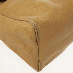 Pre Owned Carolina Herrera Beige Adagio Leather Bag