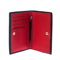 Pre Owned Carolina Herrera Black Leather Bifold Wallet