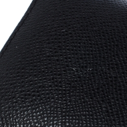 Pre Owned Carolina Herrera Black Leather Bifold Wallet