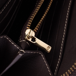 Pre Owned  Carolina Herrera Mustard Leather Zip Around Wallet