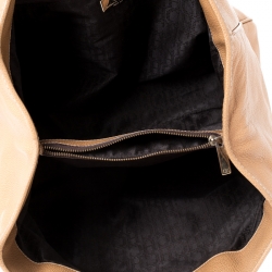 Pre Owned Carolina Herrera Caramel Leather Matteo Tote