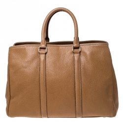 Pre Owned Carolina Herrera Caramel Leather Matteo Tote
