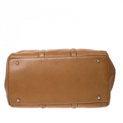 Pre Owned Carolina Herrera Caramel Leather Matteo Tote