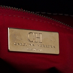 Pre Owned Carolina Herrera Black Pebbled Leather Small Matteo Tote