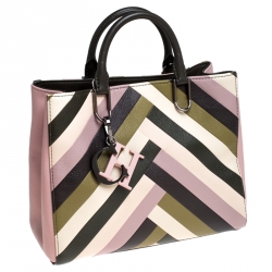 Pre Owned Carolina Herrera Multicolour Leather Charm Tote