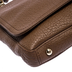 Pre Owned Carolina Herrera Brown Leather Tassel Shoulder Bag