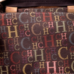 مملوكة مسبقًا Carolina Herrera Brown Leather Large Andy Boston Bag