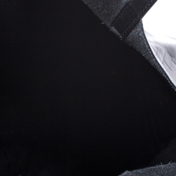 Pre Owned Carolina Herrera Black Monogram Leather Matryoshka Tote