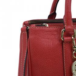 Carolina Herrera Red Leather Matteo Bag