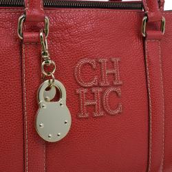 Carolina Herrera Red Leather Matteo Bag