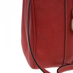 Carolina Herrera Red Leather Matteo Bag