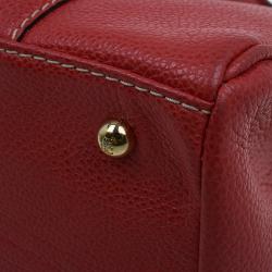 Carolina Herrera Red Leather Matteo Bag