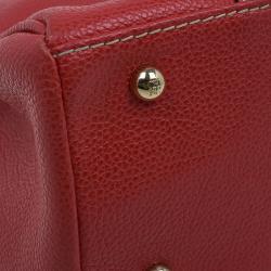 Carolina Herrera Red Leather Matteo Bag