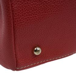 Carolina Herrera Red Leather Matteo Bag