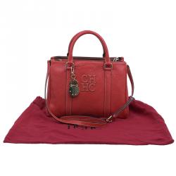 Carolina Herrera Red Leather Matteo Bag