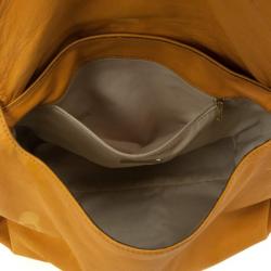 Pre Owned Carolina Herrera Tan Embossed  Shoulder Bag