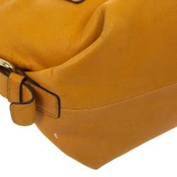 Pre Owned Carolina Herrera Tan Embossed  Shoulder Bag