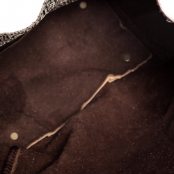 مملوكة مسبقًا Carolina Herrera Brown Monogram Leather Andy Tote