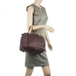 Pre Owned Carolina Herrera Brown Andy Boston Bag