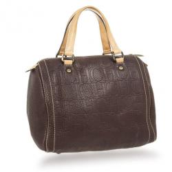 Pre Owned Carolina Herrera Brown Andy Boston Bag