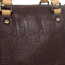 Pre Owned Carolina Herrera Brown Andy Boston Bag