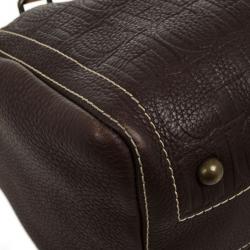 Pre Owned Carolina Herrera Brown Andy Boston Bag