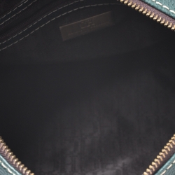 Pre Owned Carolina Herrera Green Leather Andy Boston Bag