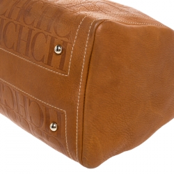 مملوكة مسبقًا Carolina Herrera Brown Leather Medium Andy Boston Bag