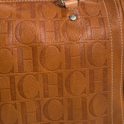 مملوكة مسبقًا Carolina Herrera Brown Leather Medium Andy Boston Bag