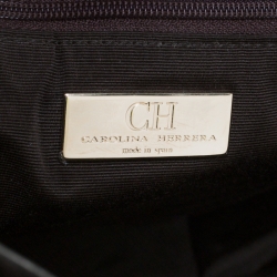 Pre Owned Carolina Herrera Off White Monogram Coated Canvas Chain Tote