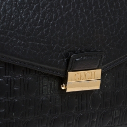 مملوكة مسبقًا Carolina Herrera Blue Monogram Leather Top Handle Bag