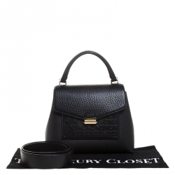 مملوكة مسبقًا Carolina Herrera Blue Monogram Leather Top Handle Bag