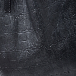 Pre Owned Carolina Herrera Black Leather Matryoshka  Tote