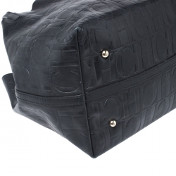 Pre Owned Carolina Herrera Black Leather Matryoshka  Tote