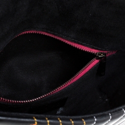 Pre Owned Carolina Herrera Black Quilted Leather Bimba Flap Shoulder Bag