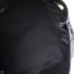 Carolina Herrera Black Leather Tassel Top Handle Bag