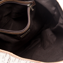 Pre Owned Carolina Herrera Multicolor Monogram Canvas and Leather Tote