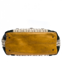 Pre Owned Carolina Herrera Multicolor Monogram Canvas and Leather Tote