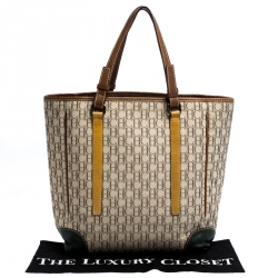 Pre Owned Carolina Herrera Multicolor Monogram Canvas and Leather Tote