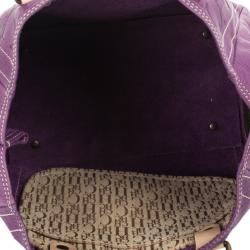 Pre Owned Carolina Herrera Purple Monogram Embossed Tote