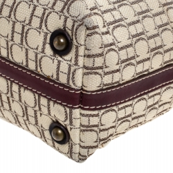 Pre Owned Carolina Herrera Multicolor Monogram Canvas Shopper Tote