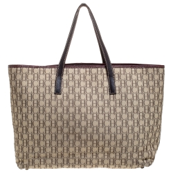 Pre Owned Carolina Herrera Multicolor Monogram Canvas Shopper Tote