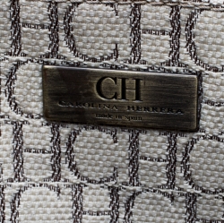 Pre Owned Carolina Herrera Multicolor Monogram Canvas Shopper Tote
