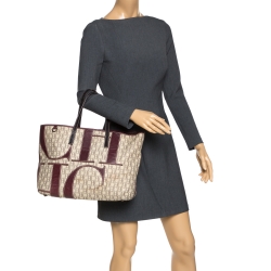 Pre Owned Carolina Herrera Multicolor Monogram Canvas Shopper Tote