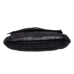 Pre Owned Carolina Herrera Brown Monogram Leather Audrey Shoulder Bag