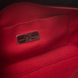 Pre Owned Carolina Herrera Black Leather Front Zip Crossbody Bag