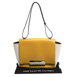 Pre Owned Carolina Herrera Tri Color Leather Casati Shoulder Bag