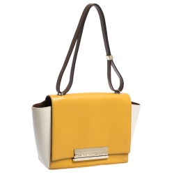 Pre Owned Carolina Herrera Tri Color Leather Casati Shoulder Bag