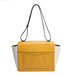 Pre Owned Carolina Herrera Tri Color Leather Casati Shoulder Bag