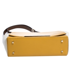 Pre Owned Carolina Herrera Tri Color Leather Casati Shoulder Bag